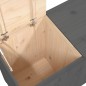 vidaXL Contenitore per Bucato Grigio 88,5x44x66 cm Legno Massello Pino vidaXL Contenitore per Bucato Grigio 88,5x44x66 cm Legno Massello Pino