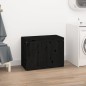 vidaXL Contenitore per Bucato Nero 88,5x44x66 cm Legno Massello Pino vidaXL Contenitore per Bucato Nero 88,5x44x66 cm Legno Massello Pino