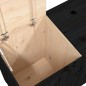 vidaXL Contenitore per Bucato Nero 88,5x44x66 cm Legno Massello Pino vidaXL Contenitore per Bucato Nero 88,5x44x66 cm Legno Massello Pino