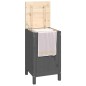 vidaXL Contenitore per Bucato Grigio 44x44x76 cm Legno Massello Pino vidaXL Contenitore per Bucato Grigio 44x44x76 cm Legno Massello Pino