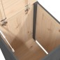 vidaXL Contenitore per Bucato Grigio 44x44x76 cm Legno Massello Pino vidaXL Contenitore per Bucato Grigio 44x44x76 cm Legno Massello Pino