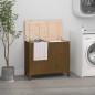 vidaXL Contenitore per Bucato Miele 88,5x44x76 cm Legno Massello Pino vidaXL Contenitore per Bucato Miele 88,5x44x76 cm Legno Massello Pino