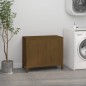 vidaXL Contenitore per Bucato Miele 88,5x44x76 cm Legno Massello Pino vidaXL Contenitore per Bucato Miele 88,5x44x76 cm Legno Massello Pino