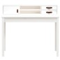 vidaXL Scrivania Bianca 110x50x93 cm in Legno Massello di Pino vidaXL Scrivania Bianca 110x50x93 cm in Legno Massello di Pino