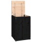 vidaXL Contenitore per Bucato Nero 44x44x66 cm Legno Massello Pino vidaXL Contenitore per Bucato Nero 44x44x66 cm Legno Massello Pino