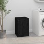 vidaXL Contenitore per Bucato Nero 44x44x66 cm Legno Massello Pino vidaXL Contenitore per Bucato Nero 44x44x66 cm Legno Massello Pino