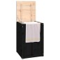 vidaXL Contenitore per Bucato Nero 44x44x66 cm Legno Massello Pino vidaXL Contenitore per Bucato Nero 44x44x66 cm Legno Massello Pino