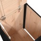 vidaXL Contenitore per Bucato Nero 44x44x66 cm Legno Massello Pino vidaXL Contenitore per Bucato Nero 44x44x66 cm Legno Massello Pino
