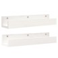 vidaXL Mensole da Parete 2 pz Bianco 50x12x9cm Legno Massello di Pino vidaXL Mensole da Parete 2 pz Bianco 50x12x9cm Legno Massello di Pino