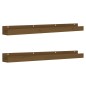 vidaXL Mensole da Parete 2 pz Miele 110x12x9 cm Legno Massello di Pino vidaXL Mensole da Parete 2 pz Miele 110x12x9 cm Legno Massello di Pino