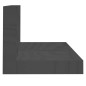 vidaXL Mensole da Parete 2 pz Grigio 50x11x9cm Legno Massello di Pino