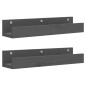 vidaXL Mensole da Parete 2 pz Grigio 50x12x9cm Legno Massello di Pino vidaXL Mensole da Parete 2 pz Grigio 50x12x9cm Legno Massello di Pino