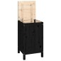 vidaXL Contenitore per Bucato Nero 44x44x76 cm Legno Massello Pino vidaXL Contenitore per Bucato Nero 44x44x76 cm Legno Massello Pino