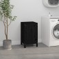 vidaXL Contenitore per Bucato Nero 44x44x76 cm Legno Massello Pino vidaXL Contenitore per Bucato Nero 44x44x76 cm Legno Massello Pino