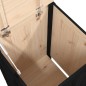 vidaXL Contenitore per Bucato Nero 44x44x76 cm Legno Massello Pino vidaXL Contenitore per Bucato Nero 44x44x76 cm Legno Massello Pino