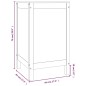 vidaXL Contenitore per Bucato Nero 44x44x76 cm Legno Massello Pino vidaXL Contenitore per Bucato Nero 44x44x76 cm Legno Massello Pino