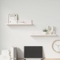 vidaXL Mensole da Parete 2 pz Bianco 50x11x9cm Legno Massello di Pino vidaXL Mensole da Parete 2 pz Bianco 50x11x9cm Legno Massello di Pino