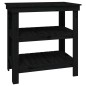 vidaXL Banco da Lavoro Nero 78,5x50x80 cm in Legno Massello di Pino vidaXL Banco da Lavoro Nero 78,5x50x80 cm in Legno Massello di Pino