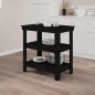 vidaXL Banco da Lavoro Nero 78,5x50x80 cm in Legno Massello di Pino vidaXL Banco da Lavoro Nero 78,5x50x80 cm in Legno Massello di Pino