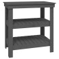 vidaXL Banco da Lavoro Grigio 78,5x50x80 cm in Legno Massello di Pino vidaXL Banco da Lavoro Grigio 78,5x50x80 cm in Legno Massello di Pino
