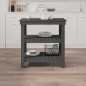 vidaXL Banco da Lavoro Grigio 78,5x50x80 cm in Legno Massello di Pino vidaXL Banco da Lavoro Grigio 78,5x50x80 cm in Legno Massello di Pino