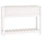 vidaXL Fioriera con Mensola Bianca 111,5x34,5x81cm Legno Massello Pino vidaXL Fioriera con Mensola Bianca 111,5x34,5x81cm Legno Massello Pino