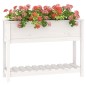 vidaXL Fioriera con Mensola Bianca 111,5x34,5x81cm Legno Massello Pino vidaXL Fioriera con Mensola Bianca 111,5x34,5x81cm Legno Massello Pino