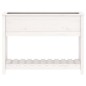 vidaXL Fioriera con Mensola Bianca 111,5x34,5x81cm Legno Massello Pino vidaXL Fioriera con Mensola Bianca 111,5x34,5x81cm Legno Massello Pino