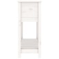 vidaXL Fioriera con Mensola Bianca 111,5x34,5x81cm Legno Massello Pino vidaXL Fioriera con Mensola Bianca 111,5x34,5x81cm Legno Massello Pino