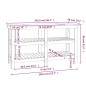 vidaXL Banco da Lavoro Nero 142,5x50x80 cm in Legno Massello di Pino vidaXL Banco da Lavoro Nero 142,5x50x80 cm in Legno Massello di Pino