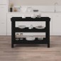 vidaXL Banco da Lavoro Nero 110,5x50x80 cm in Legno Massello di Pino vidaXL Banco da Lavoro Nero 110,5x50x80 cm in Legno Massello di Pino