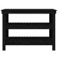 vidaXL Banco da Lavoro Nero 110,5x50x80 cm in Legno Massello di Pino vidaXL Banco da Lavoro Nero 110,5x50x80 cm in Legno Massello di Pino
