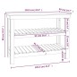vidaXL Banco da Lavoro Miele 110,5x50x80 cm in Legno Massello di Pino