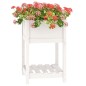 vidaXL Fioriera con Mensola Bianca 54x54x81 cm Legno Massello di Pino vidaXL Fioriera con Mensola Bianca 54x54x81 cm Legno Massello di Pino
