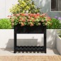 vidaXL Fioriera con Mensola Nera 82,5x54x81 cm Legno Massello di Pino vidaXL Fioriera con Mensola Nera 82,5x54x81 cm Legno Massello di Pino