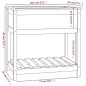 vidaXL Fioriera con Mensola Nera 82,5x54x81 cm Legno Massello di Pino vidaXL Fioriera con Mensola Nera 82,5x54x81 cm Legno Massello di Pino