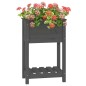 vidaXL Fioriera con Mensola Grigia 54x34,5x81cm Legno Massello di Pino vidaXL Fioriera con Mensola Grigia 54x34,5x81cm Legno Massello di Pino