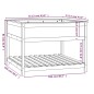 vidaXL Fioriera con Mensola 111,5x111,5x81cm in Legno Massello di Pino vidaXL Fioriera con Mensola 111,5x111,5x81cm in Legno Massello di Pino