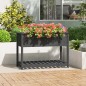 vidaXL Fioriera con Mensola Grigia 111,5x54x81 cm Legno Massello Pino vidaXL Fioriera con Mensola Grigia 111,5x54x81 cm Legno Massello Pino