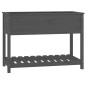 vidaXL Fioriera con Mensola Grigia 111,5x54x81 cm Legno Massello Pino vidaXL Fioriera con Mensola Grigia 111,5x54x81 cm Legno Massello Pino