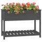 vidaXL Fioriera con Mensola Grigia 111,5x54x81 cm Legno Massello Pino vidaXL Fioriera con Mensola Grigia 111,5x54x81 cm Legno Massello Pino