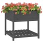 vidaXL Fioriera con Mensola Grigia 82,5x82,5x81 cm Legno Massello Pino vidaXL Fioriera con Mensola Grigia 82,5x82,5x81 cm Legno Massello Pino
