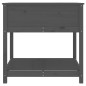 vidaXL Fioriera con Mensola Grigia 82,5x82,5x81 cm Legno Massello Pino vidaXL Fioriera con Mensola Grigia 82,5x82,5x81 cm Legno Massello Pino