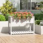 vidaXL Fioriera con Mensola Bianca 111,5x54x81 cm Legno Massello Pino vidaXL Fioriera con Mensola Bianca 111,5x54x81 cm Legno Massello Pino