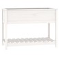 vidaXL Fioriera con Mensola Bianca 111,5x54x81 cm Legno Massello Pino vidaXL Fioriera con Mensola Bianca 111,5x54x81 cm Legno Massello Pino