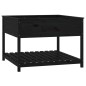 vidaXL Fioriera con Mensola Nera 111,5x111,5x81 cm Legno Massello Pino vidaXL Fioriera con Mensola Nera 111,5x111,5x81 cm Legno Massello Pino