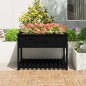 vidaXL Fioriera con Mensola Nera 111,5x111,5x81 cm Legno Massello Pino vidaXL Fioriera con Mensola Nera 111,5x111,5x81 cm Legno Massello Pino