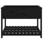 vidaXL Fioriera con Mensola Nera 111,5x111,5x81 cm Legno Massello Pino vidaXL Fioriera con Mensola Nera 111,5x111,5x81 cm Legno Massello Pino