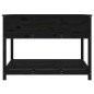 vidaXL Fioriera con Mensola Nera 111,5x111,5x81 cm Legno Massello Pino vidaXL Fioriera con Mensola Nera 111,5x111,5x81 cm Legno Massello Pino