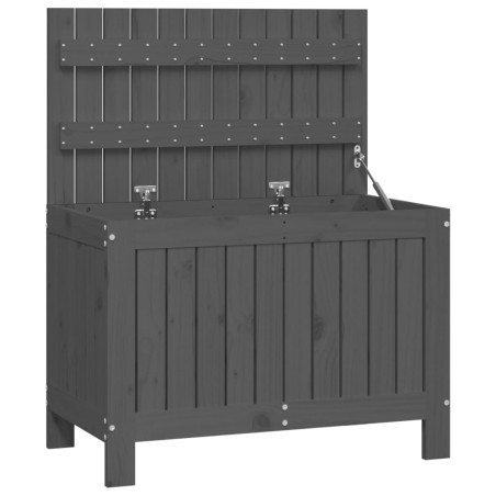 vidaXL Contenitore Giardino Grigio 76x42,5x54cm Legno Massello di Pino